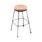 Holland Bar Stool Co 25" Stationary Counter Stool, Black Wrinkle, Nat Oak Seat 303025BWNatOak - alternate 1